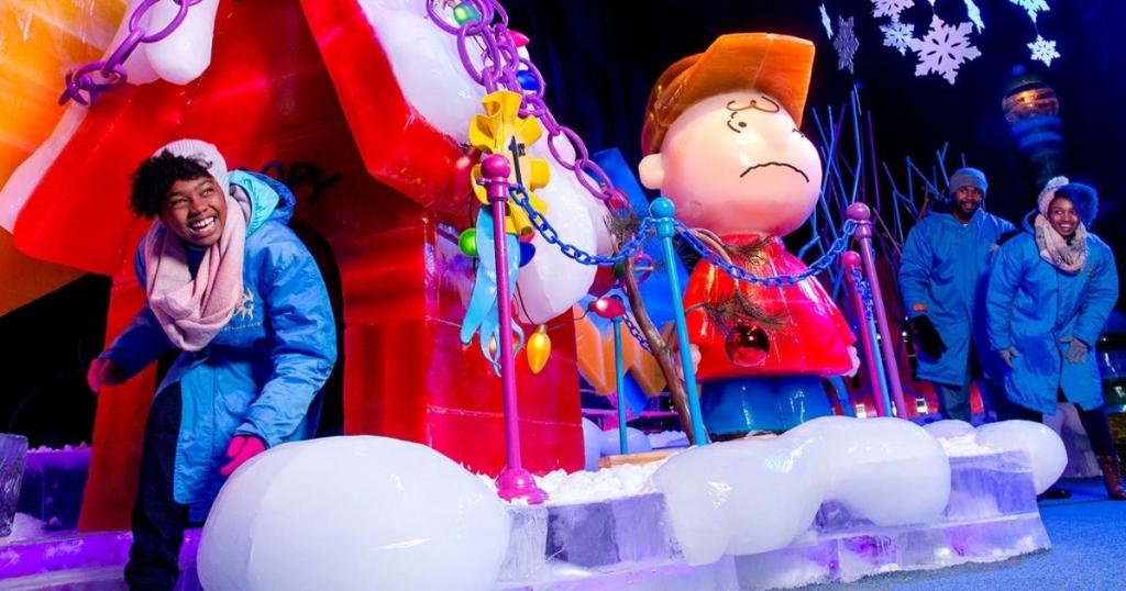 charlie brown christmas gaylord rockies ice exhibit