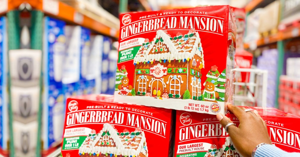 Gingerbread Mansion Display inside costco