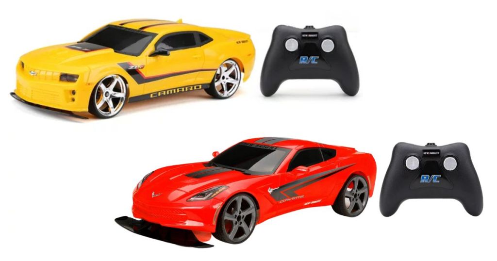 Yellow Camaro RC Car and Red Corvette RC Car