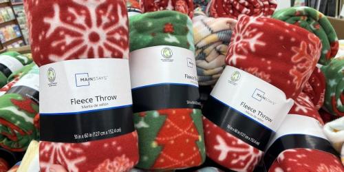 Mainstays Holiday Fleece Throws Only $3 at Walmart