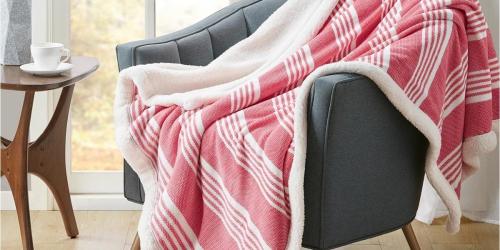 Martha Stewart Plaid Reversible Sherpa Throw Only $16.99 on Macy’s.online (Regularly $50)