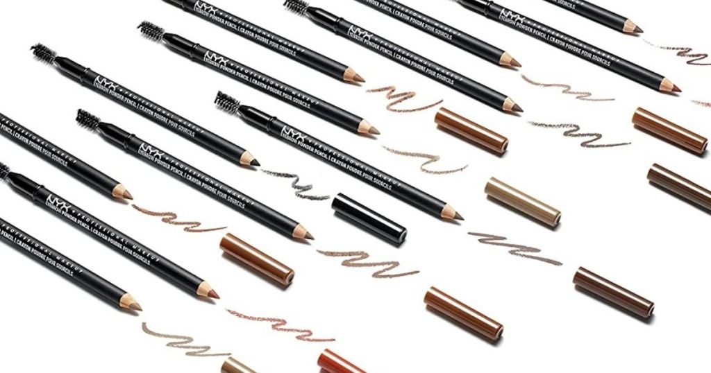 group of NYX brow pencils