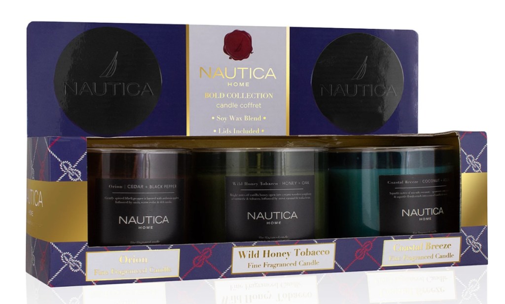 Nautica 3 Piece Bold Candle Gift Set