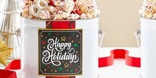 The Popcorn Factory Peppermint Popcorn Holiday Pail Just $24.99 Shipped | Awesome Gift Idea