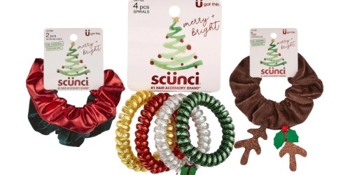 Scunci Holiday Hair Accessories from $3 Each on Walgreens.online | Fun Stocking Stuffer