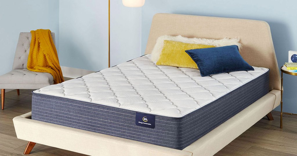 serta mattress on bedframe