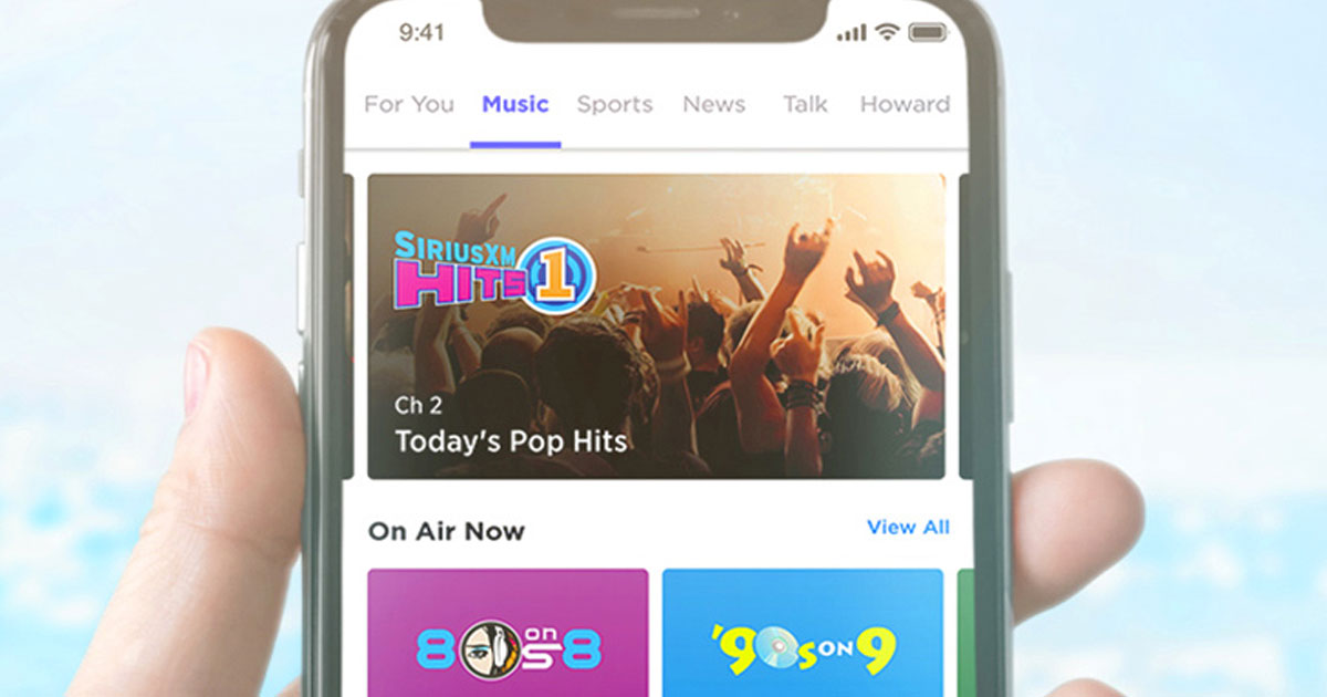 SiriusXM app on iphone