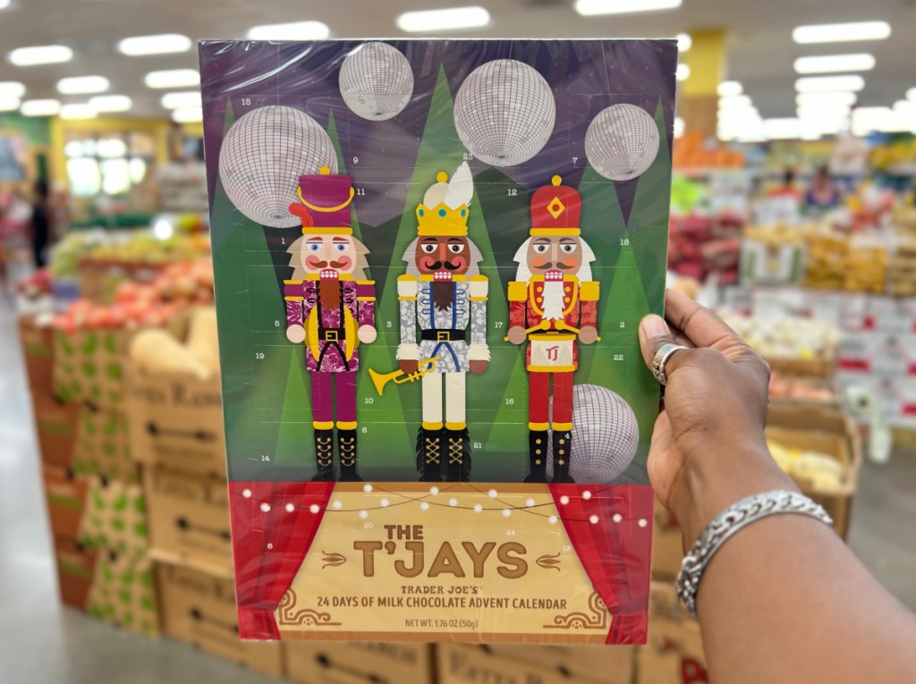 A Trader Joe's Advent. Calendar with Nutcracker design