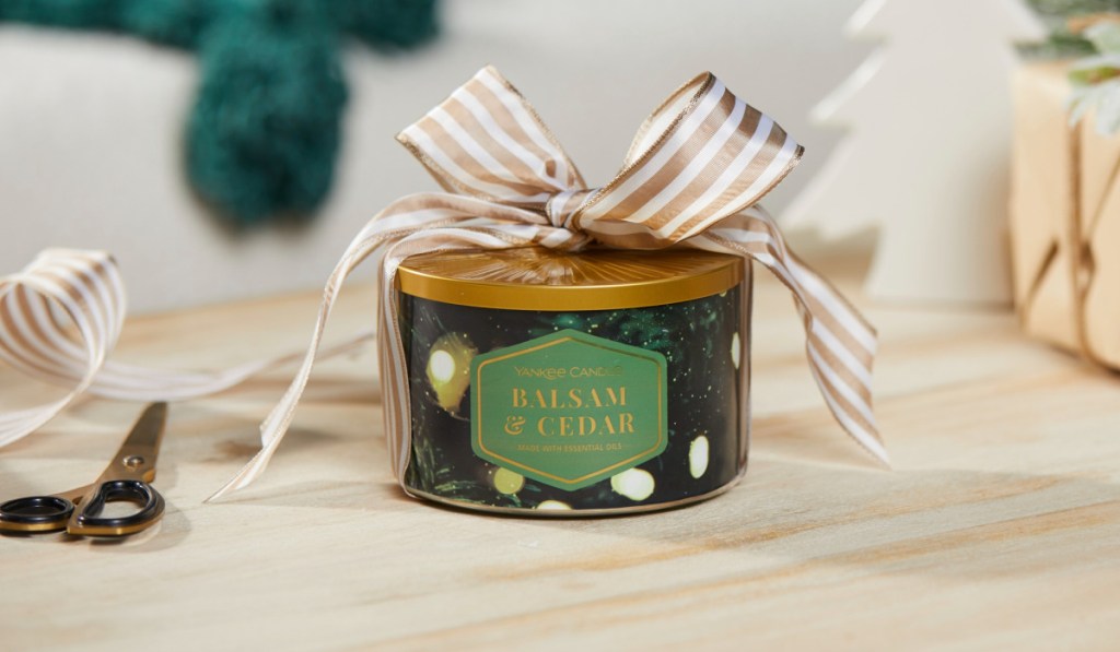 medium balsam and cedar candle