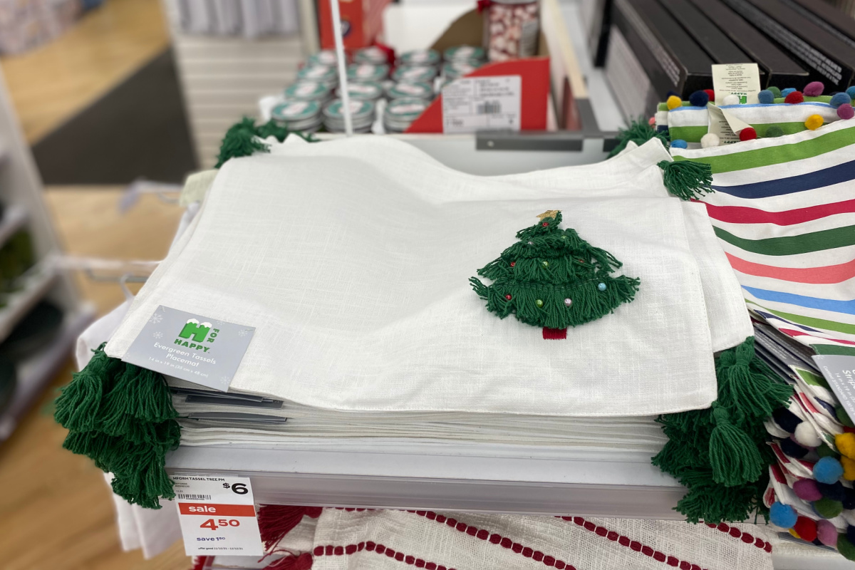 christmas tree tassel placemats