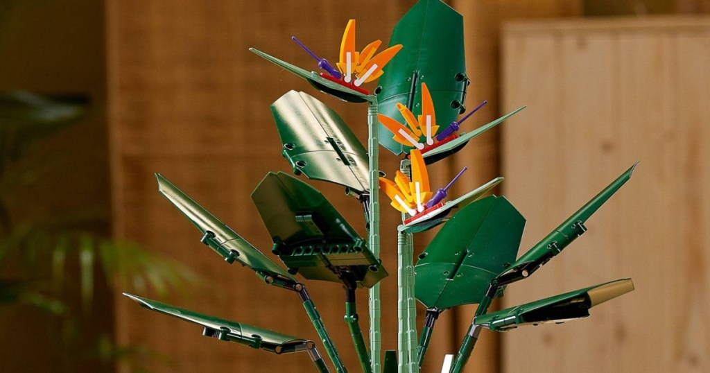 bird of paradise built from legos