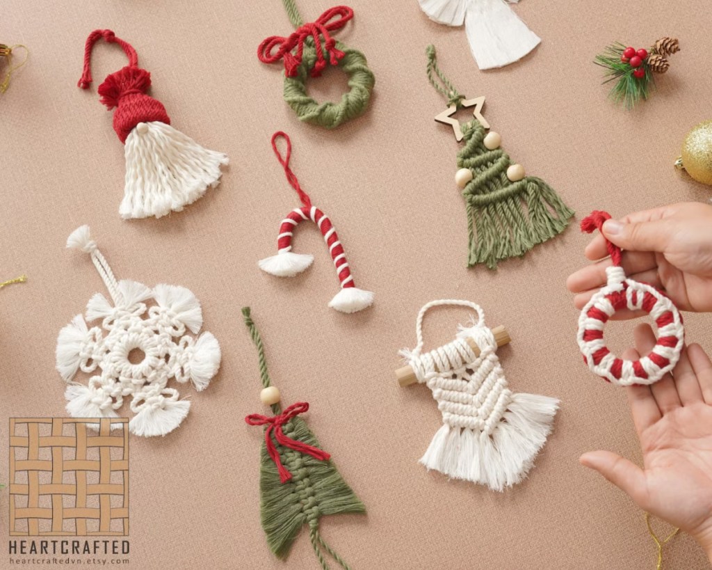 boho handmade ornaments