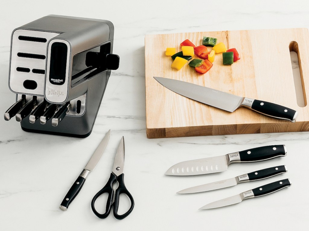 ninja never dull knife set with shaving system