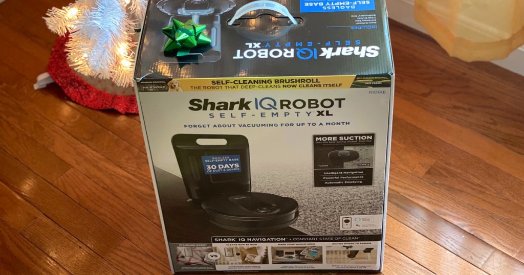 robot vacuum in box