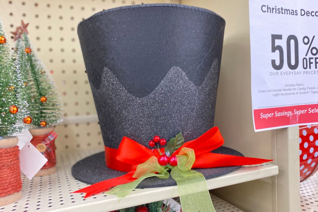 snowman top hat decor