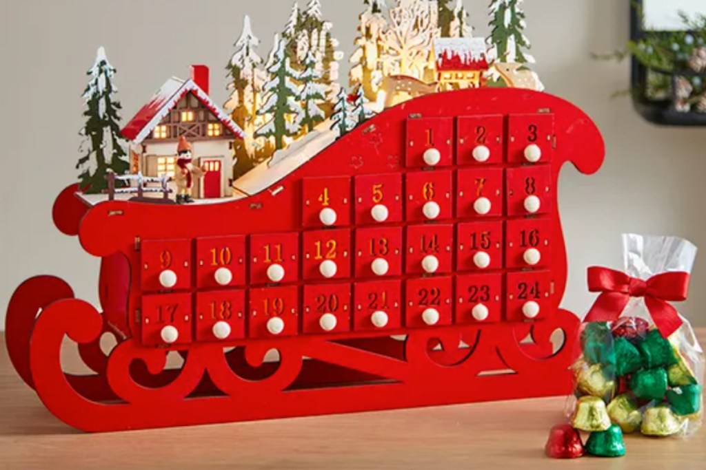 snowy village advent calendar