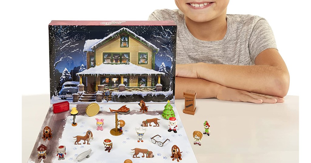 a christmas story advent calendar with child