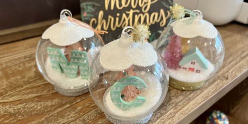 Anthropologie Monogram Snow Globe Ornaments Only $6 (Regularly $12)