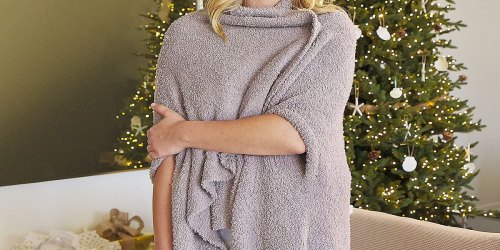 Over $60 Off Barefoot Dreams Wearable Blanket Wrap on QVC.online | Cozy Gift Idea