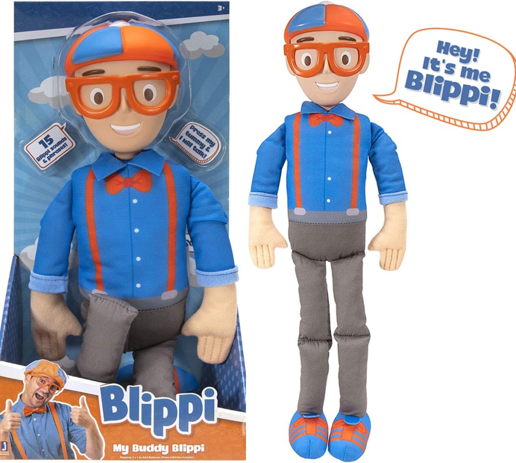 Blippi Bendable Plush Doll, 16” Tall 