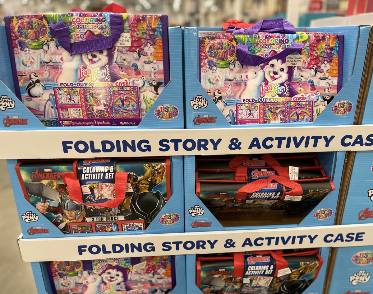 in-store display of kids art sets