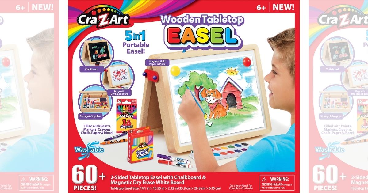 Cra-Z-Art 5-in-1 Portable Wooden Tabletop Art Easel