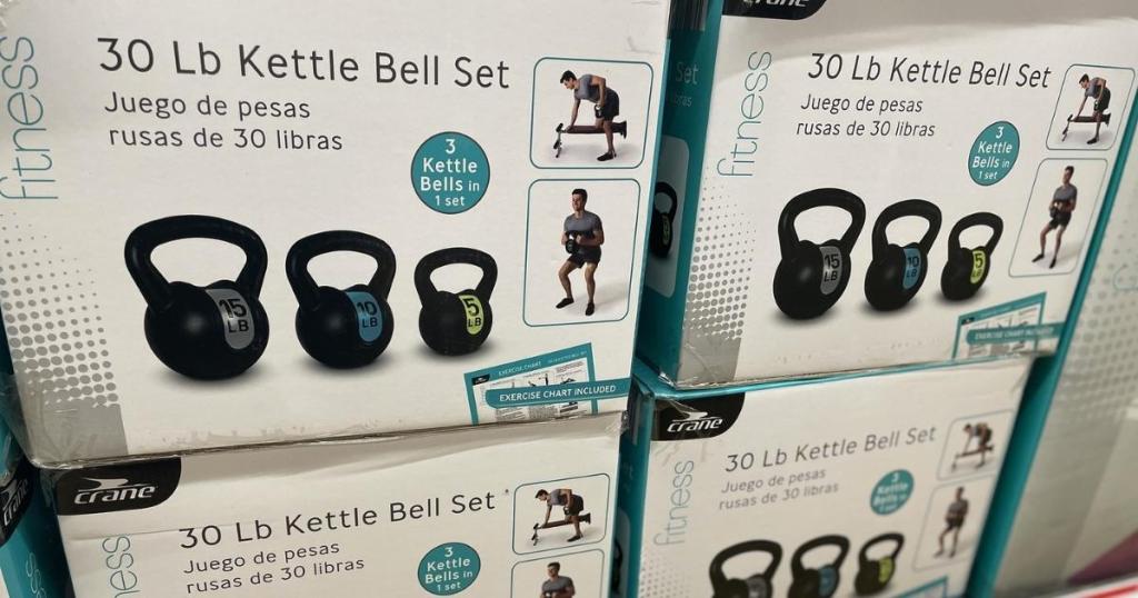 crane kettle bell 30 pound 3 piece set