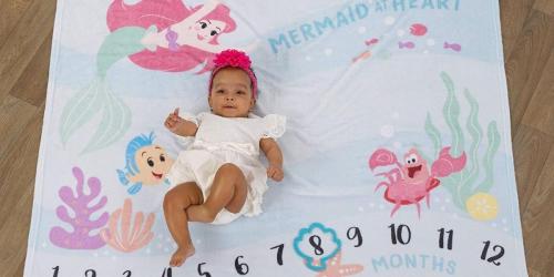 Disney The Little Mermaid Milestone Baby Blanket Only $12.58 on Walmart.online (Regularly $27)