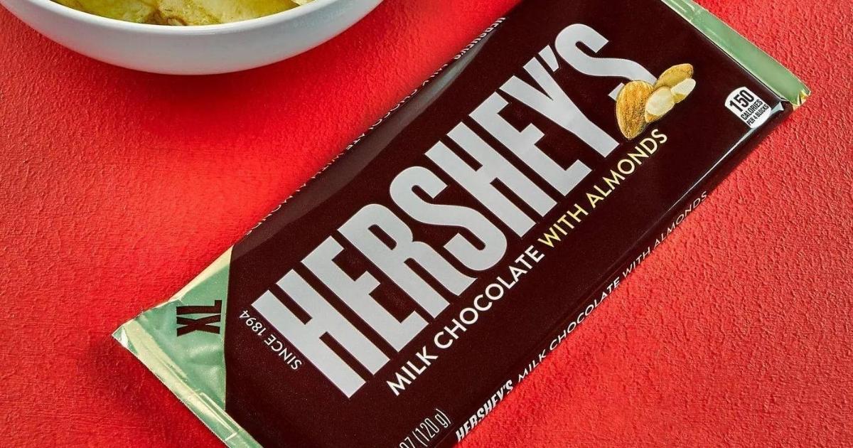 Hershey's w/ Almonds XL Size Candy Bars 12-Count Box