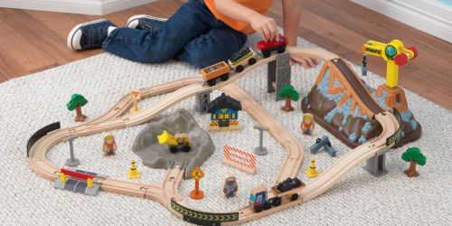 KidKraft Bucket-Top Construction 61-Piece Wooden Train Set Only $21.64 on Walmart.online (Regularly $45)