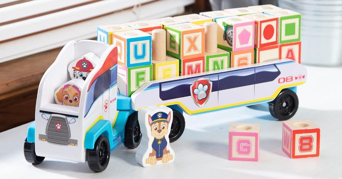 Melissa & Doug PAW Patrol Wooden ABC Block 33 Pieces Truck-2