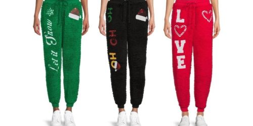 Juniors Christmas Joggers Only $4.99 on Walmart.online (Regularly $13)