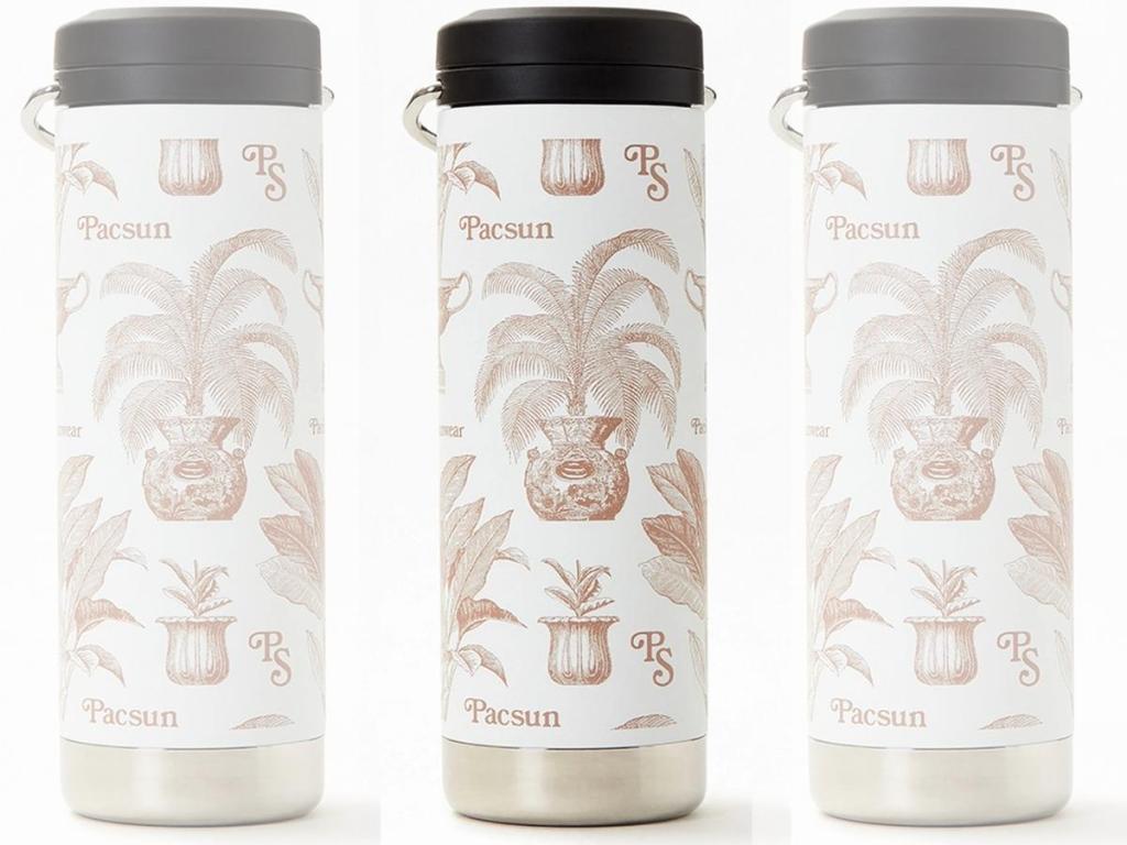 PacSun Klean Kanteen White Etoile Monogram Print Recycled Insulated Bottle