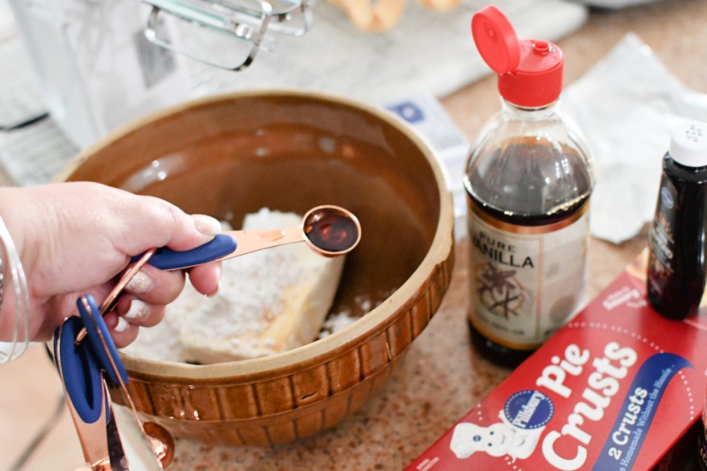 adding vanilla to cream cheese