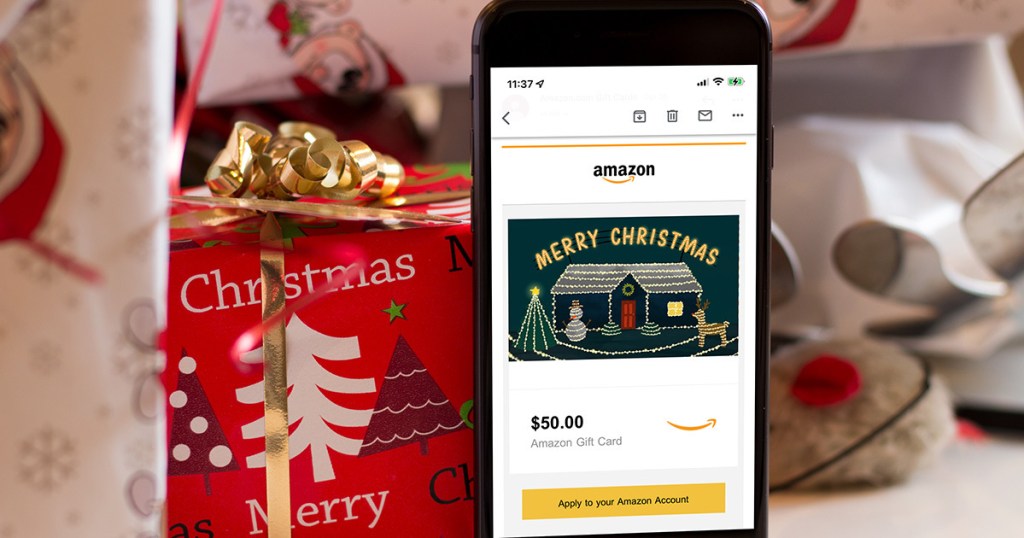 amazon digital e gift card on phone