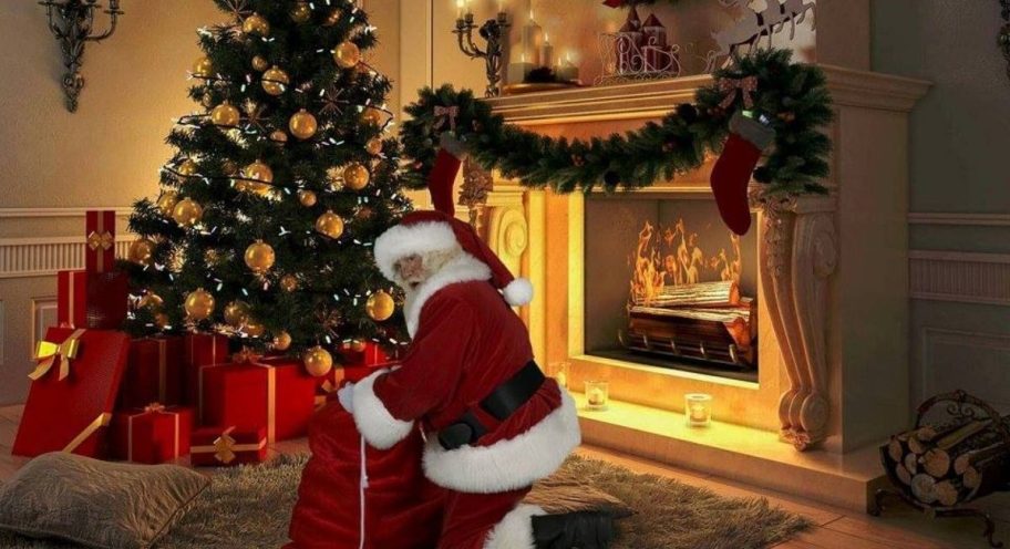 santa being. caught in the act on christmas thanks to a phone app