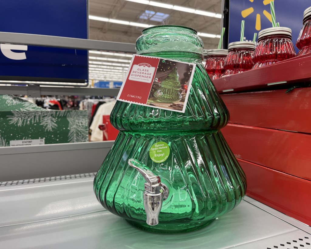 christmas tree beverage dispenser in store