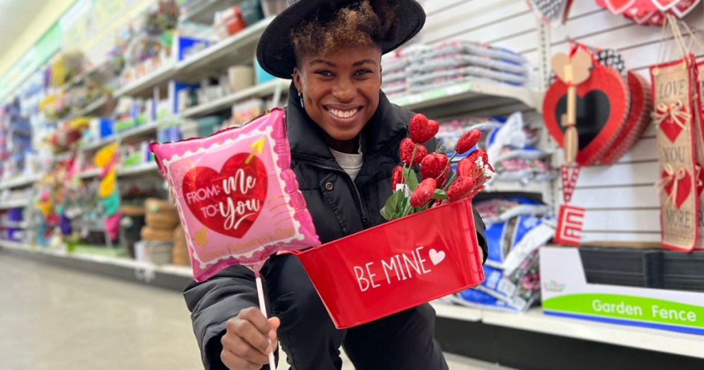 valentines day decor at Dollar Tree