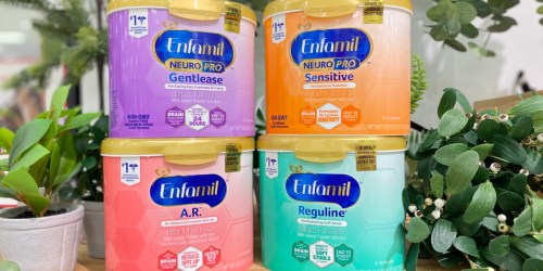 Enfamil Baby Formula Tubs from $25.54 at Target | Options for Acid Reflux, Constipation & More