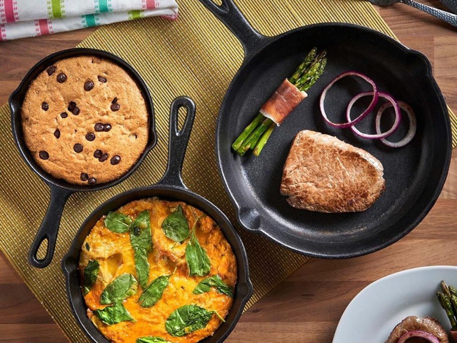 Jim Beam 3-Piece Cast Iron Skillets Set Only $27.99 Shipped (Reg. $60)