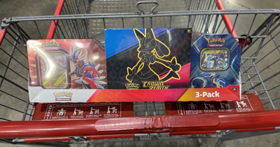 Pokémon Elite Trainer Box: Crown Zenith + Koraidon ex Tin + Miraidon Window Tin in cart in store