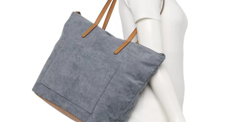 Corduroy Totes Only $18 on Kohls.online (Regularly $40)