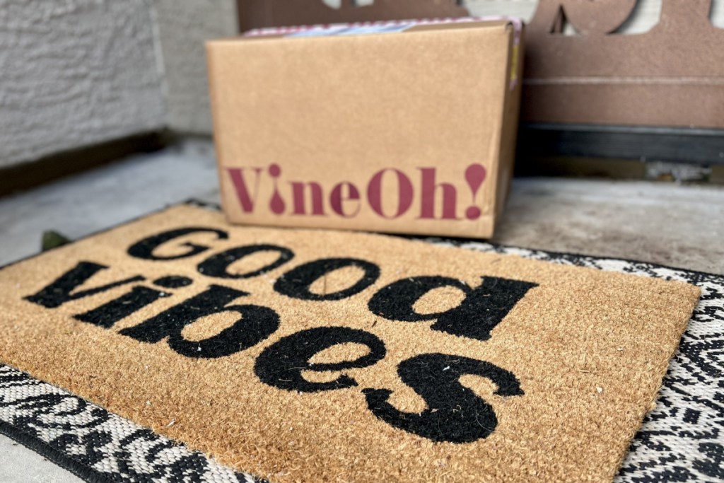 vine oh package at door