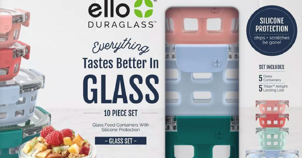 glass food storage in box 