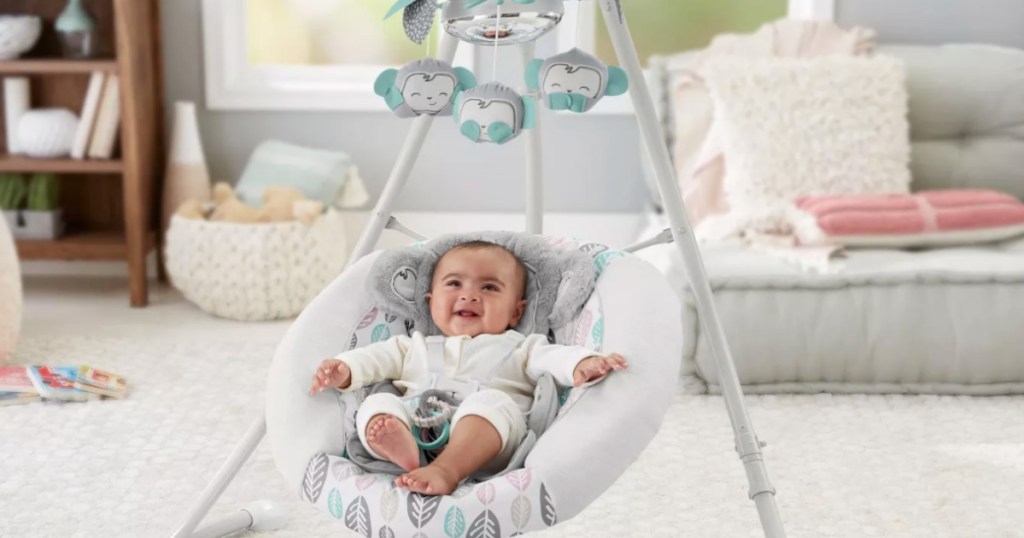 baby in swing 