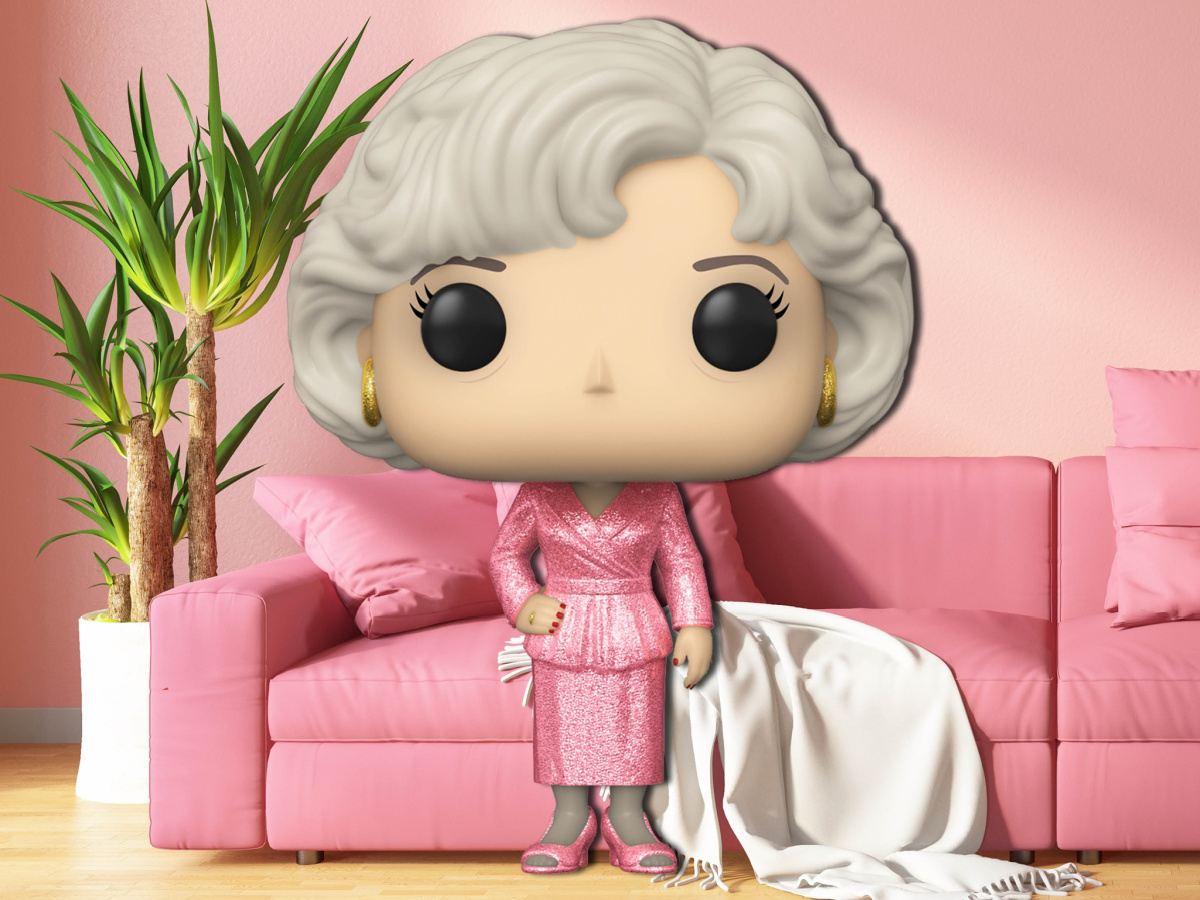 Rose Nylund vinyl figure in pink living room