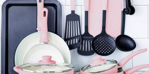 GreenLife Ceramic Nonstick Cookware 18-Piece Set Only $59 Shipped on Walmart.online | Four Color Choices!