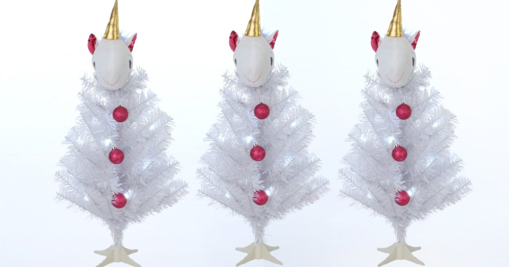 Holiday Time 24" Pre-Lit Unicorn Tree