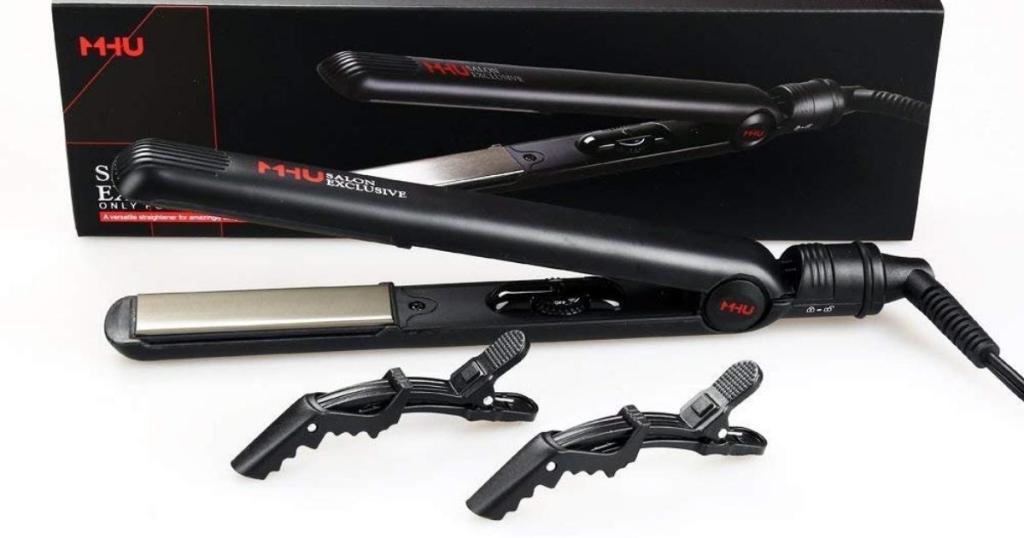 mhu professional hair straightener with box