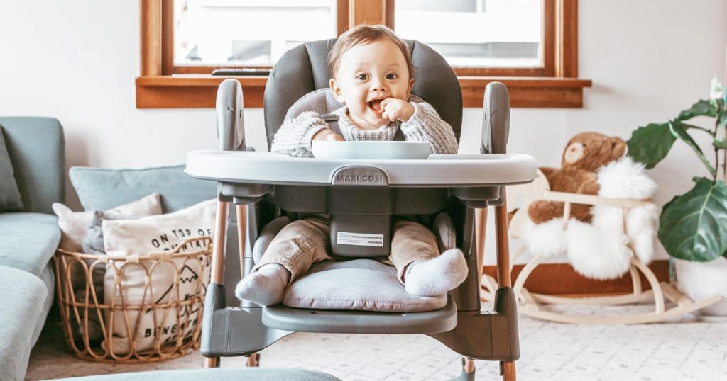 baby in high chair